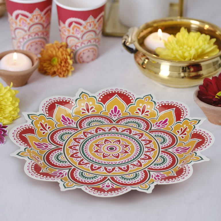 Paper Plate - Patterned - Multicoloured