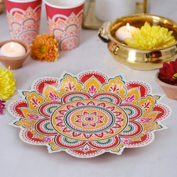 Paper Plate - Patterned - Multicoloured