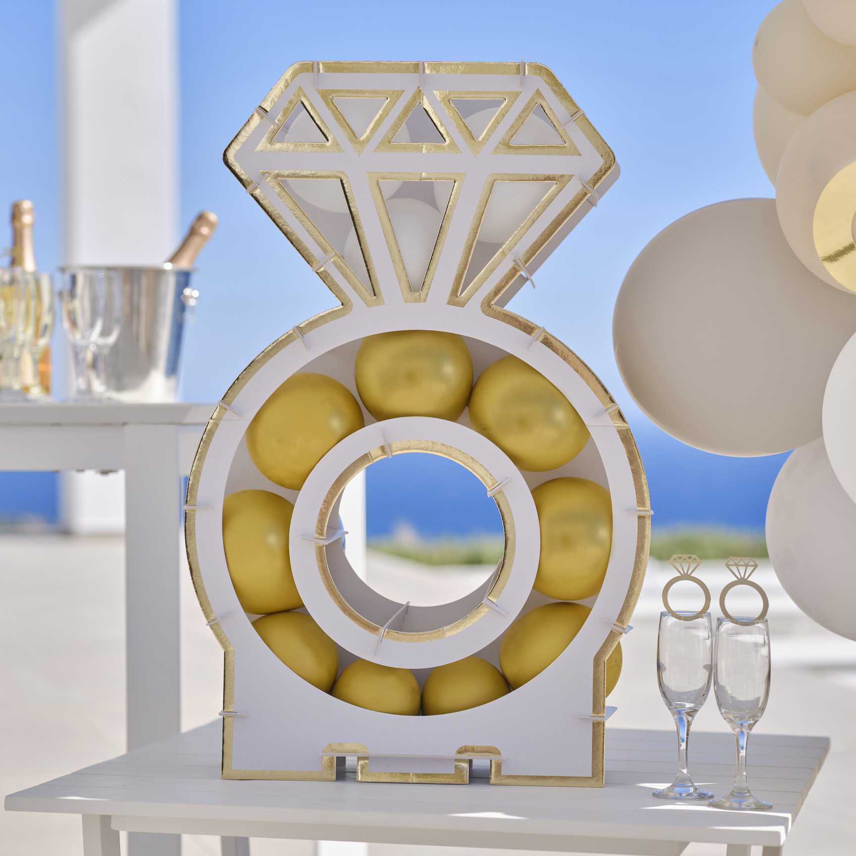 Mosaic Balloon Engagement Ring
