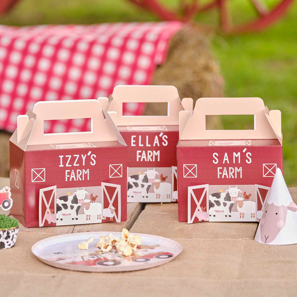 Party Bag - Barn Shaped with Customisable Stickers