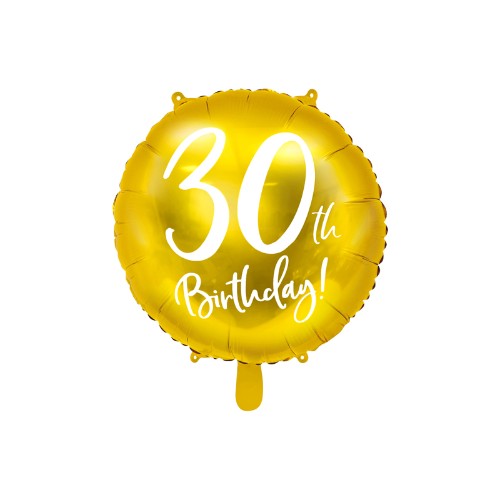 Foil Balloon 30th Birthday, gold