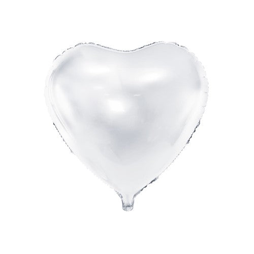 Foil Balloon Heart, white