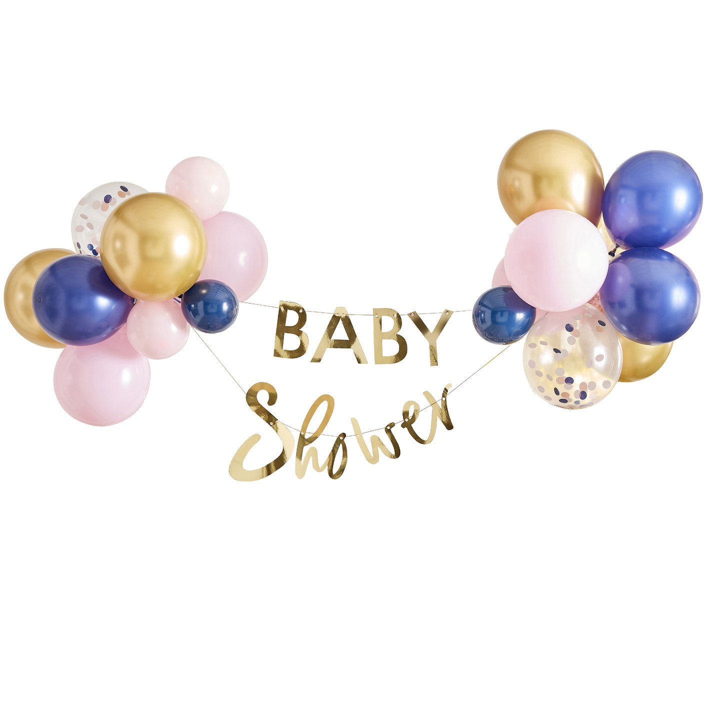 Gender Reveal - Gold Foiled 'Baby Shower' Bunting