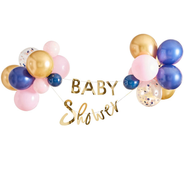 Gender Reveal - Gold Foiled 'Baby Shower' Bunting