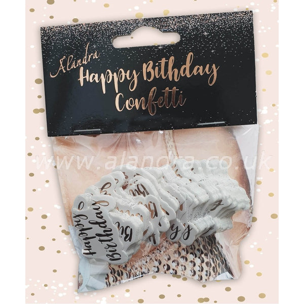 Big Size Rose Gold Happy Birthday Confetti
