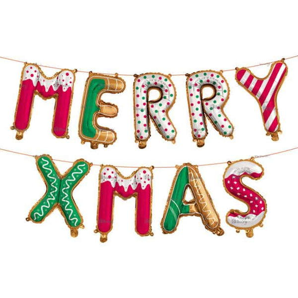 Foil Letter Garland Merry Christmas