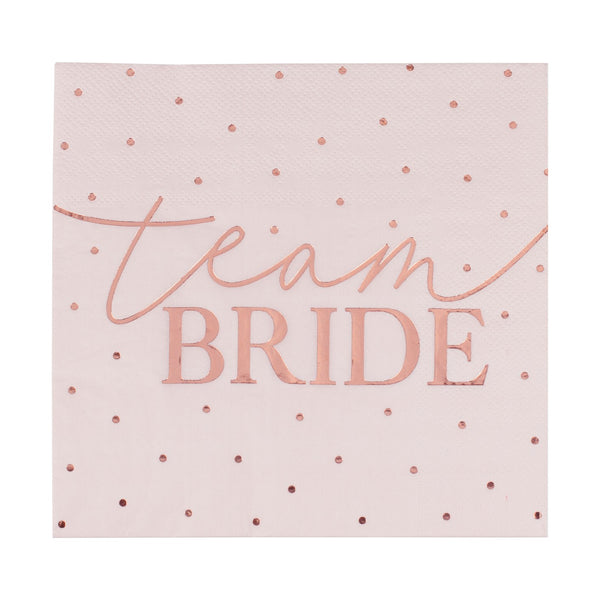 Blush Hen - Rose Gold Foiled Pink Napkins