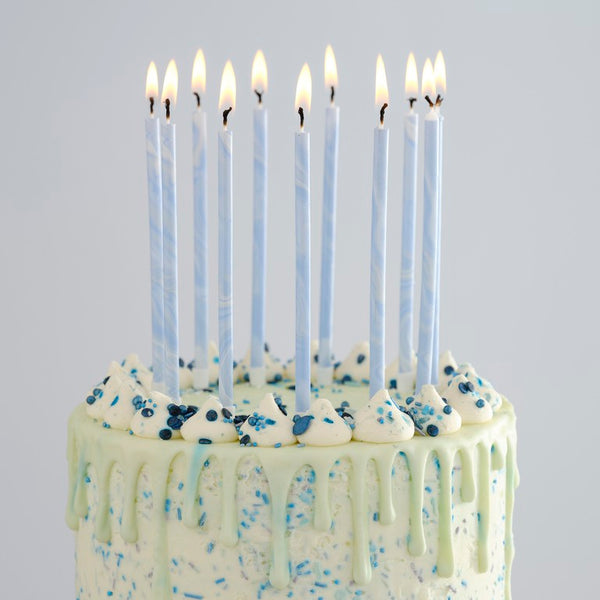 Candles - Tall Skinny - Blue Marble