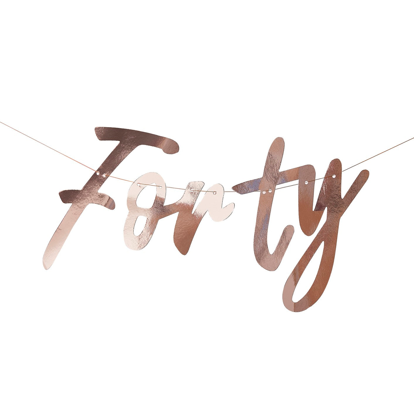 Mix it Up Additions - Bunting - Fourty - Rose Gold Foiled