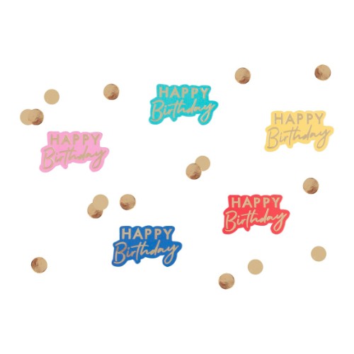 Table Confetti - Happy Birthday Multic