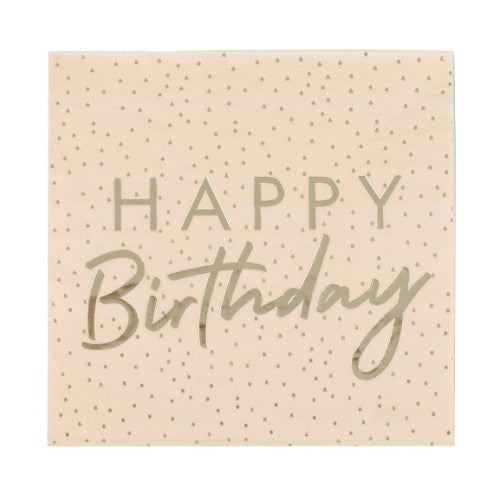 Napkin - Happy Birthday Ditsy Dot
