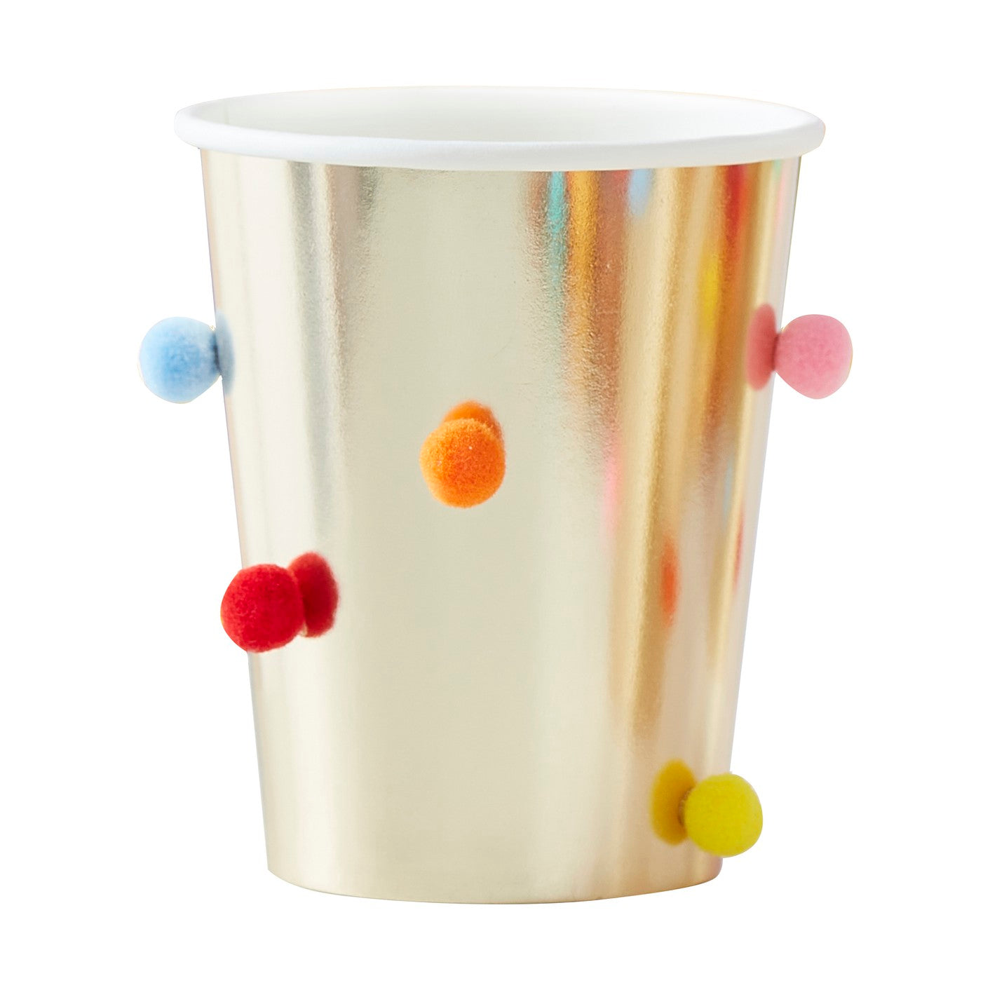 Cups - Bright Pom Poms - Gold