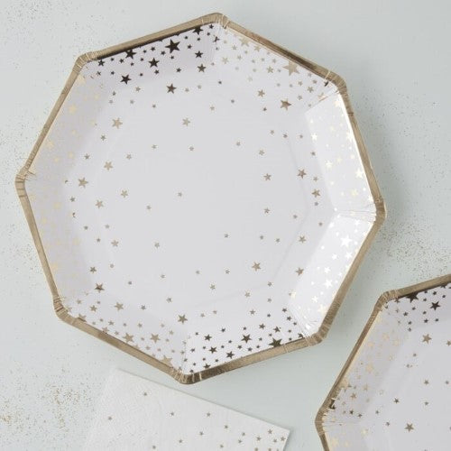 Metallic Star - Star Foiled Plate - Gold