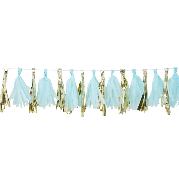 Oh Baby! - Tassel Garland - Blue & Gold