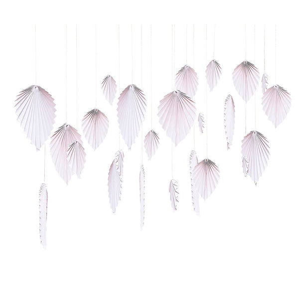 A Touch of Pampas - Backdrop - Palm Leaf Fans - Blush