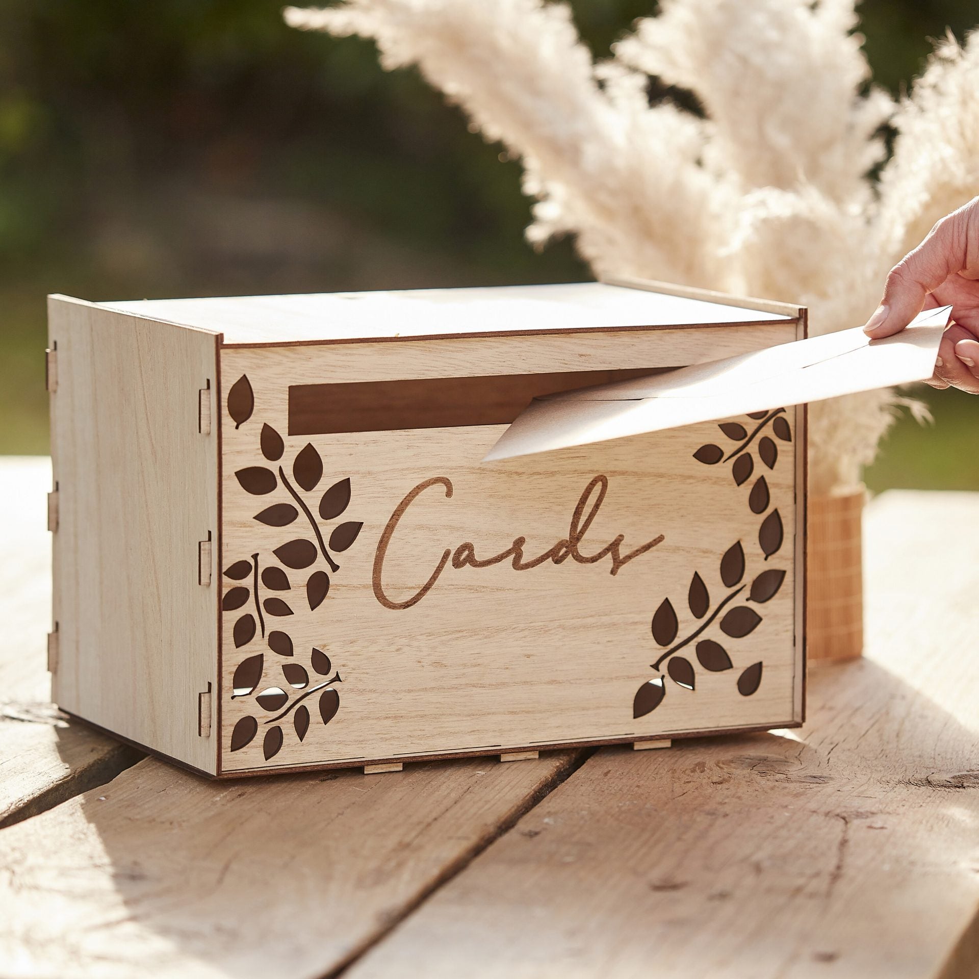 A Touch Of Pampas Additions - Card Box - Wooden
