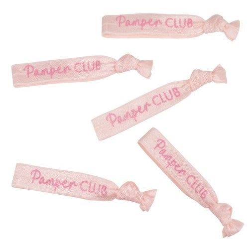 Pamper Party - Pink Glitter Pamper Club Elastic Hair Ties