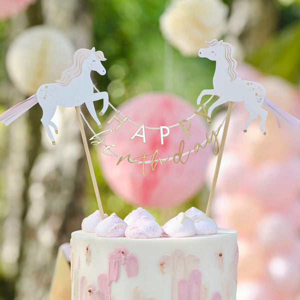 Princess Horses Cake Topper