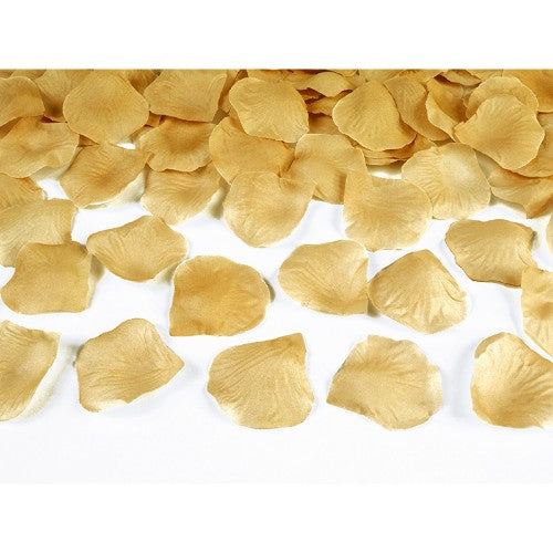 Rose petals in a bag, gold