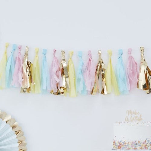 PASTEL & GOLD TASSEL GARLAND
