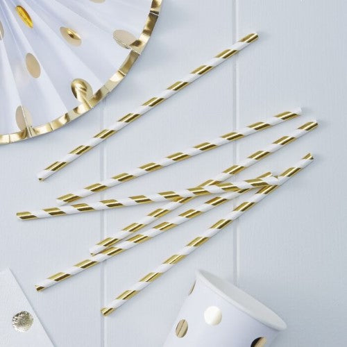 Pick and Mix - Metallic Straws - Gold
