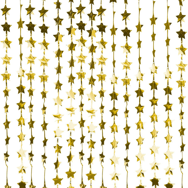 Pop The Bubbly-Backdrop - Star Curtain - Gold