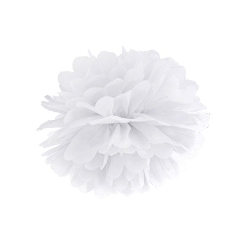 Tissue paper Pompom, white
