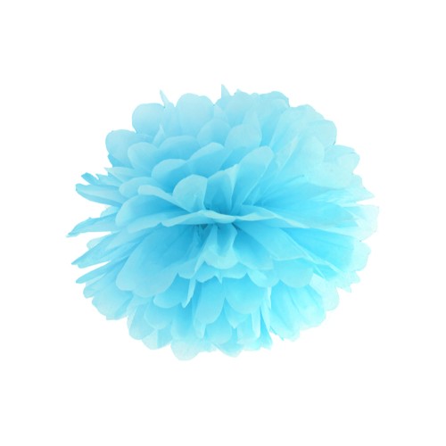 Tissue paper Pompom, sky-blue