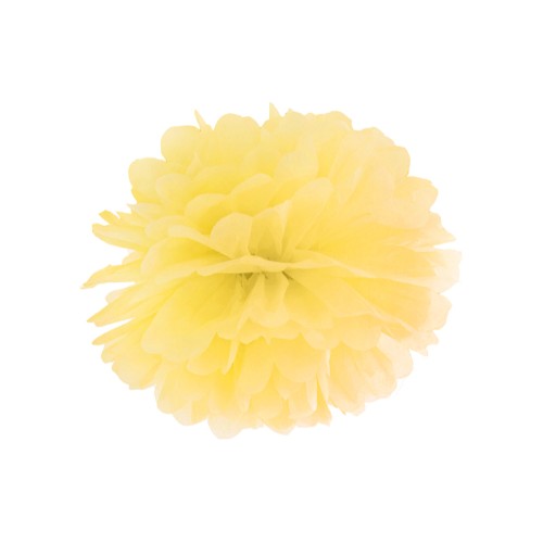 Tissue paper Pompom, yellow, 25cm