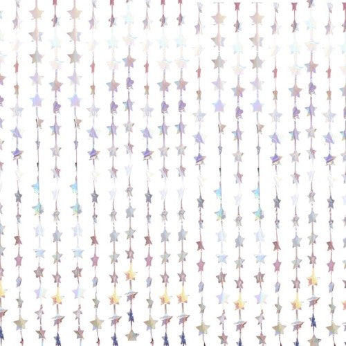 StarGazer Birthday -Backdrop - Star Curtain - iridescent