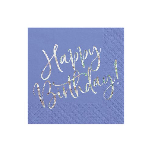Napkins Happy Birthday, navy blue
