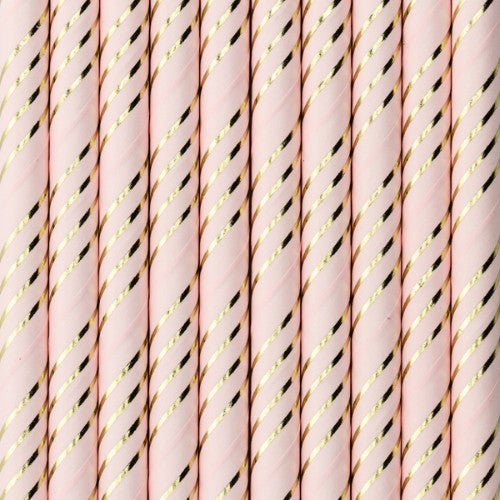 Paper straws, light pink