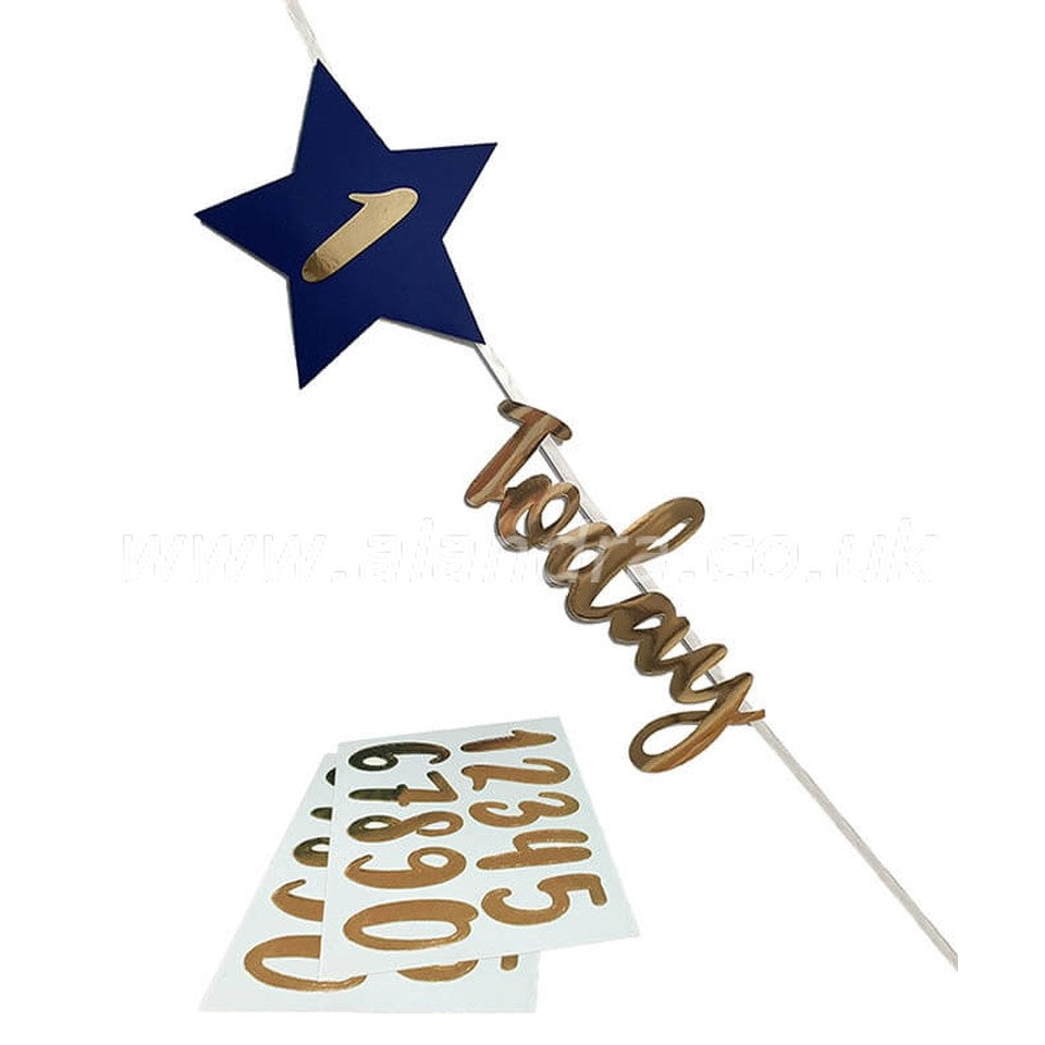 Personalised Any Age 'Today' Bunting with Stickers