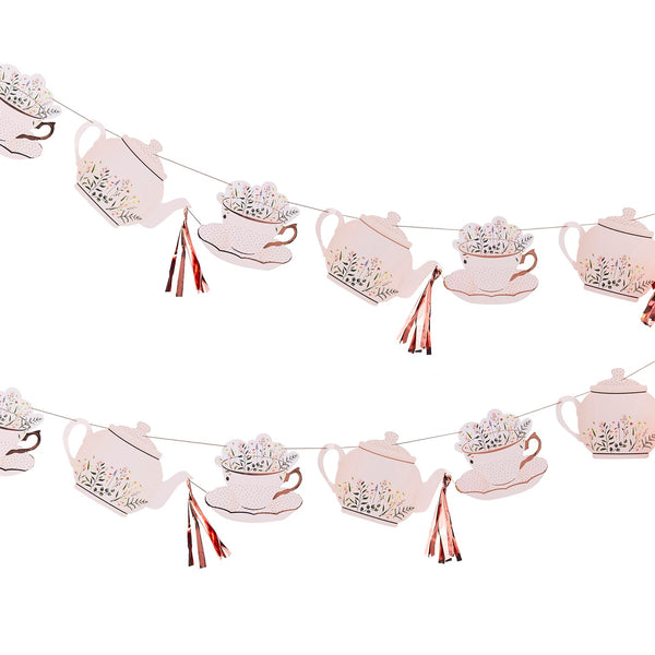 Lets Partea - Teapot Bunting With Tassels