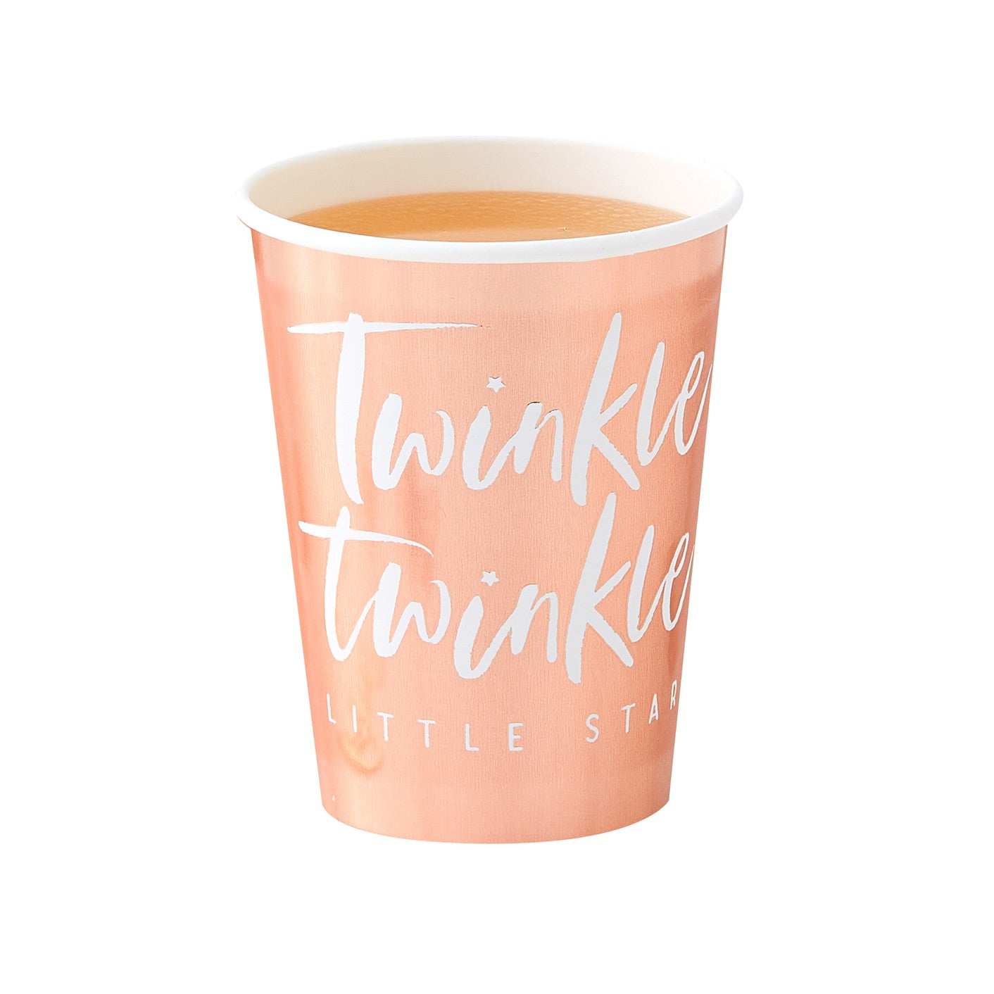 Twinkle Twinkle -Paper Cups - Rose Gold Foiled