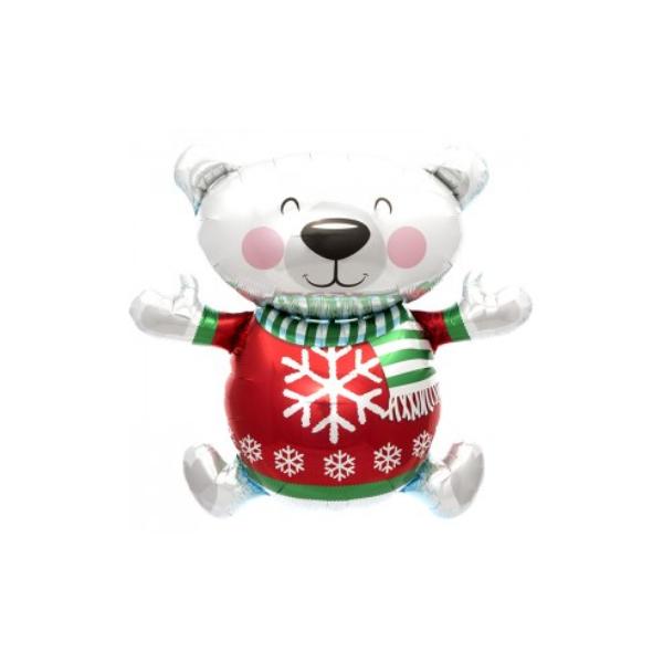 Polar Bear Christmas Foil Balloon