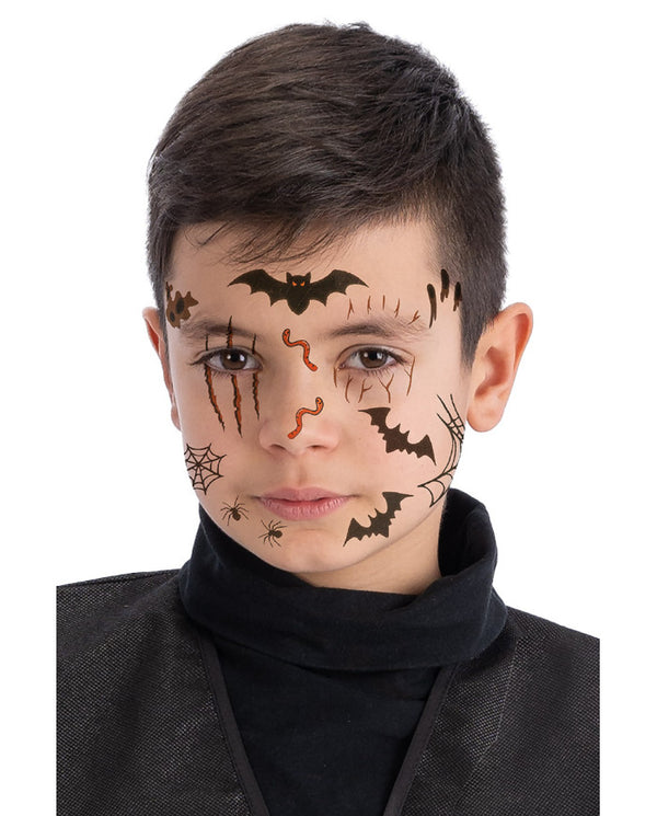 Bats facial adhesive stickers