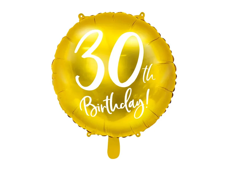 Foil Balloon 30th Birthday, gold