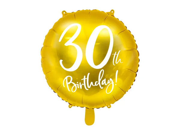 Foil Balloon 30th Birthday, gold