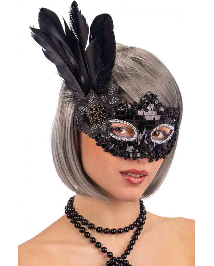 Black Mask With Sequins
