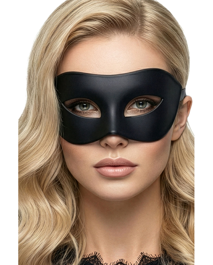 Black plastic domino mask
