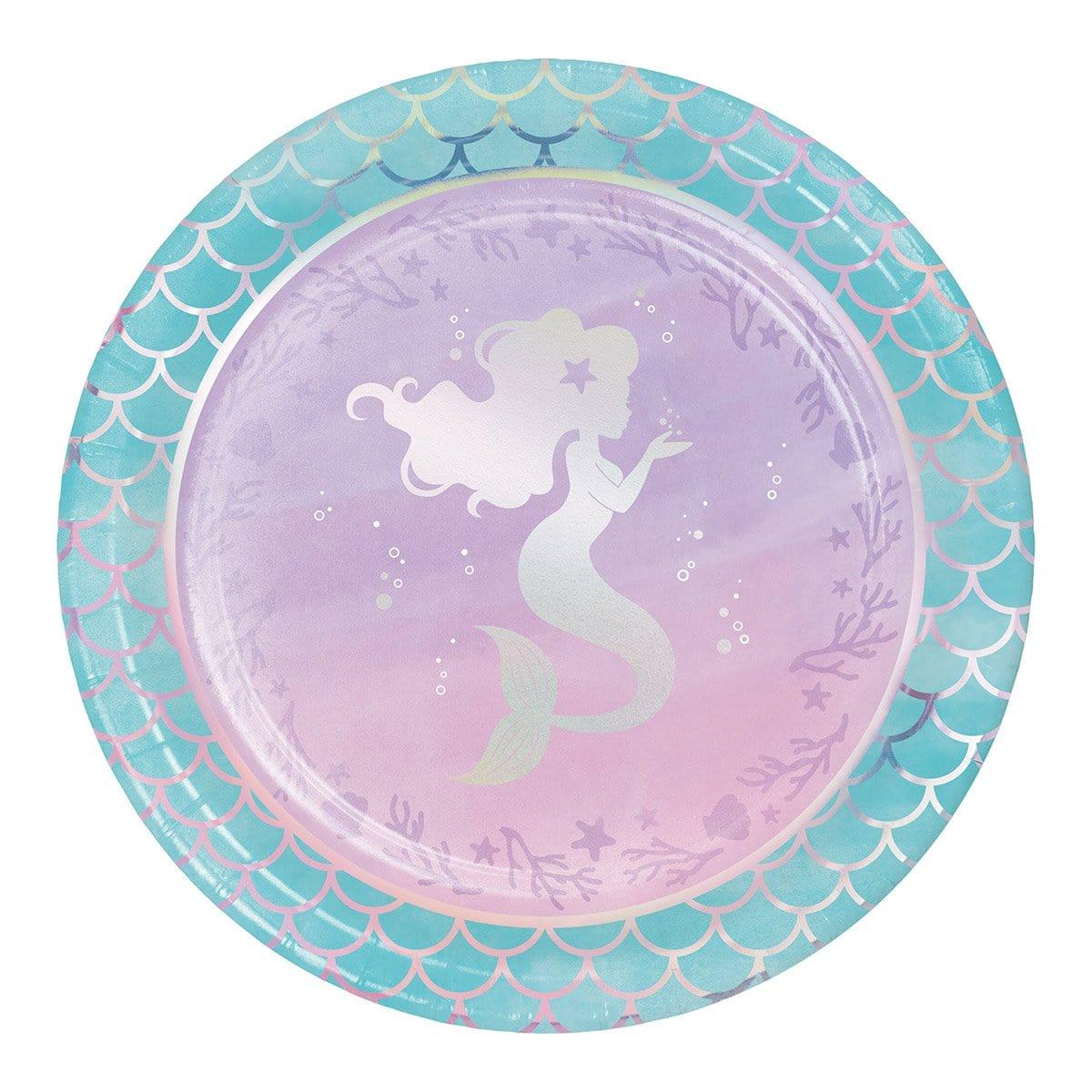 Plates 23cm iride.Sirena Mermaid sh