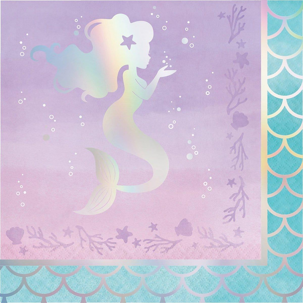 Napkins 33x33 iride.Sirena merma