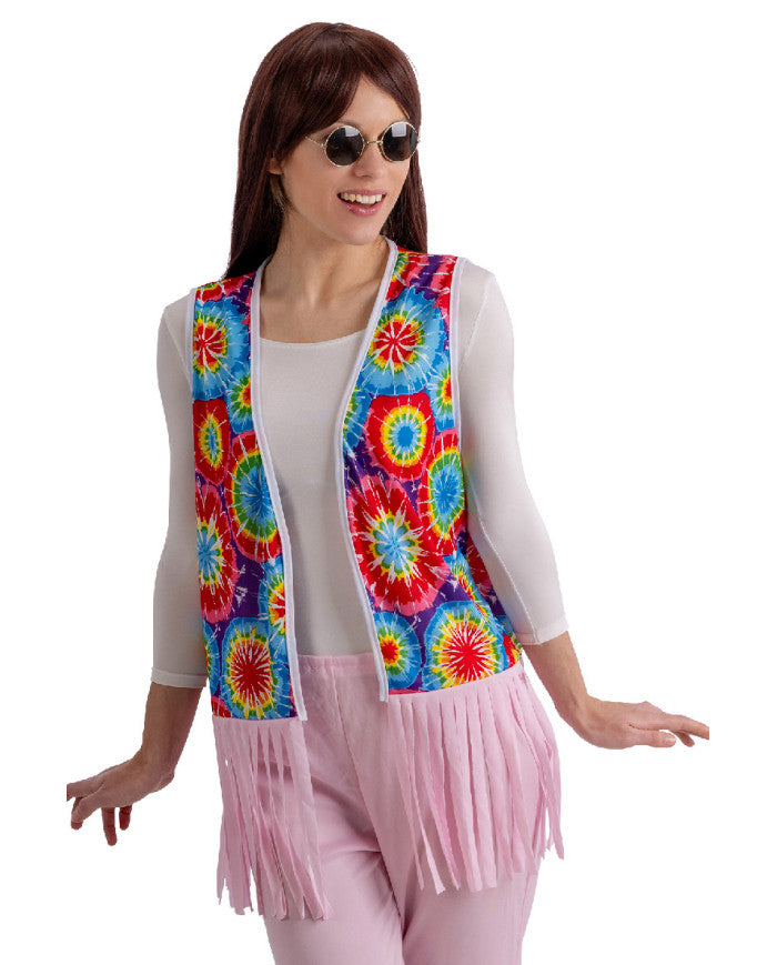 Hippie vest pink one size
