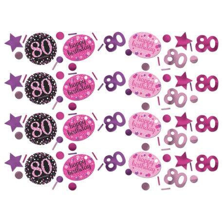 Confetti-Age 80 Pink