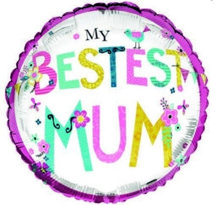 best mum hearts foil balloon