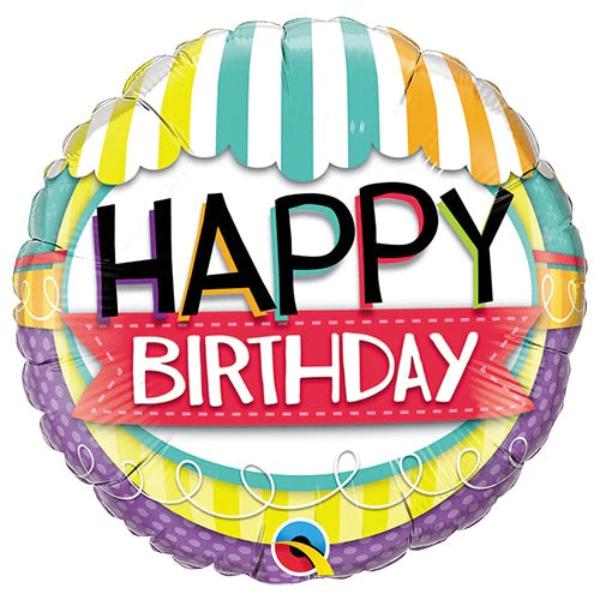 "Happy Birthday"Multicolor foil Balloon