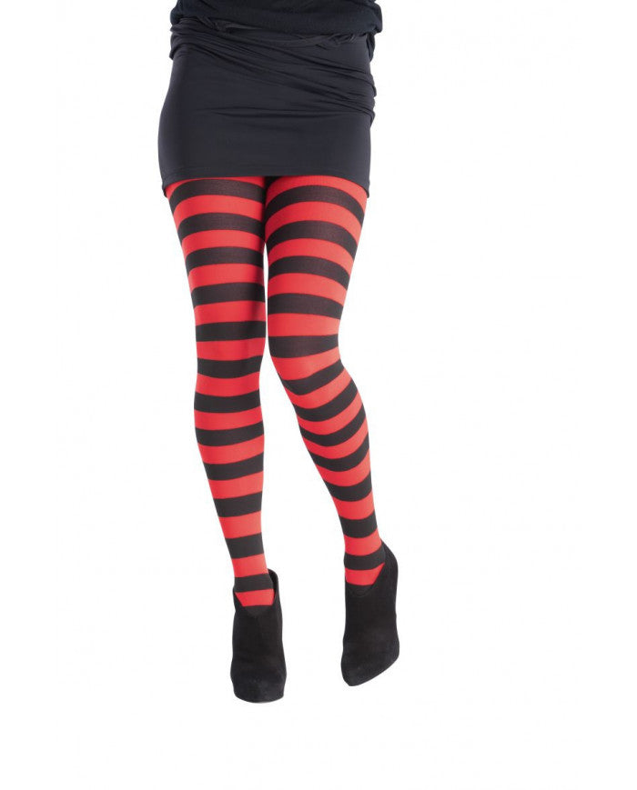 Red striped tights