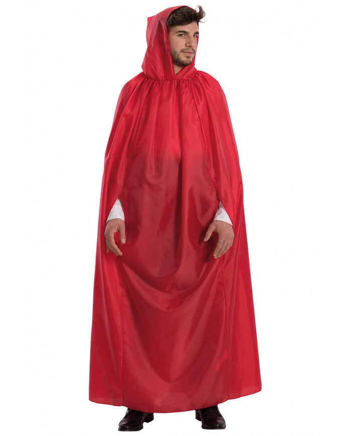 Red Taffetas Cape With Mask