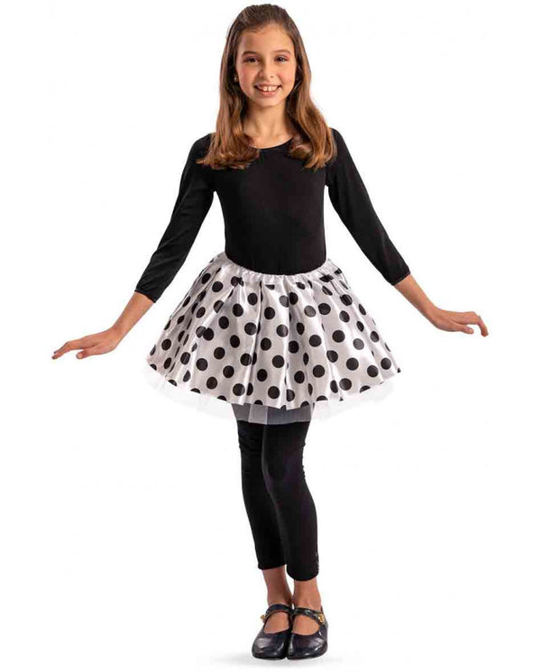 White Tutu With Black Dots